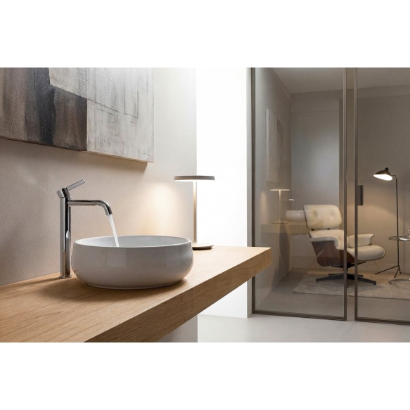 GORDO ceramic countertop washbasin, dia. 40cm, white
