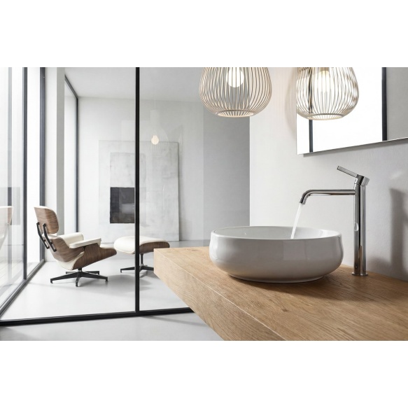 GORDO ceramic countertop washbasin, dia. 40cm, white