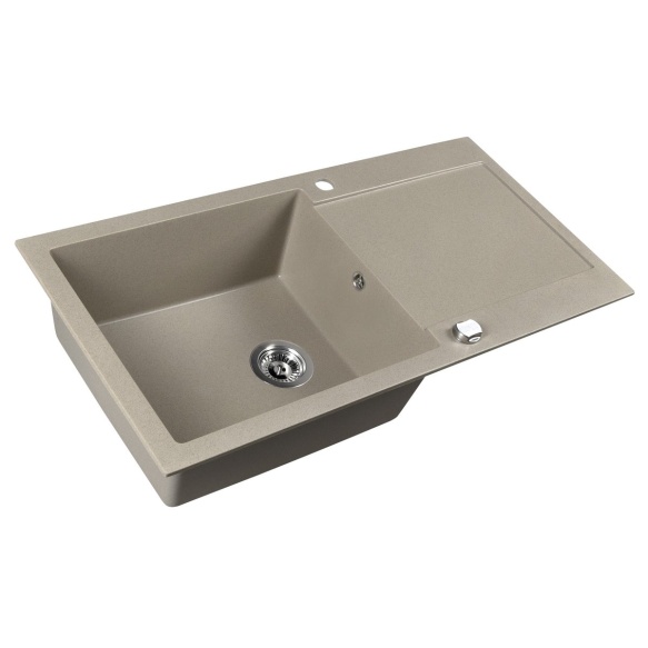 kivimassist köögivalamu sifooniga 97x50cm,  beige