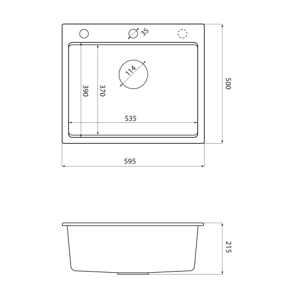 kivimassist köögivalamu,  59, 5x50cm,  carbon