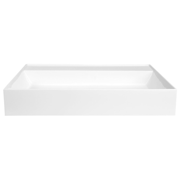 kivimassist valamu GODIVA ilma segistiavata  68x44 cm, valge
