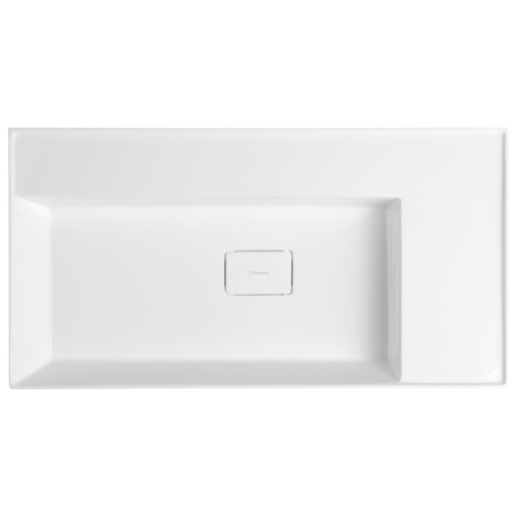 kivimassist valamu GODIVA ilma segistiavata  83x44 cm, valge