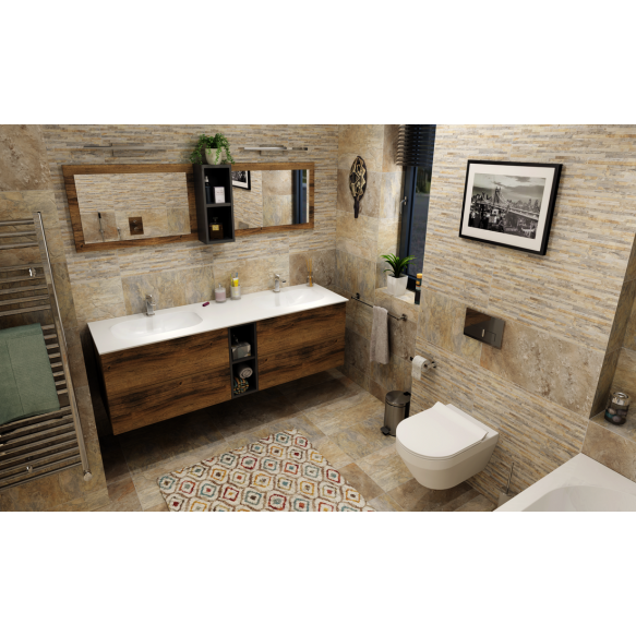 süvistatav valamu Impala 672x355x166 mm, matt valge