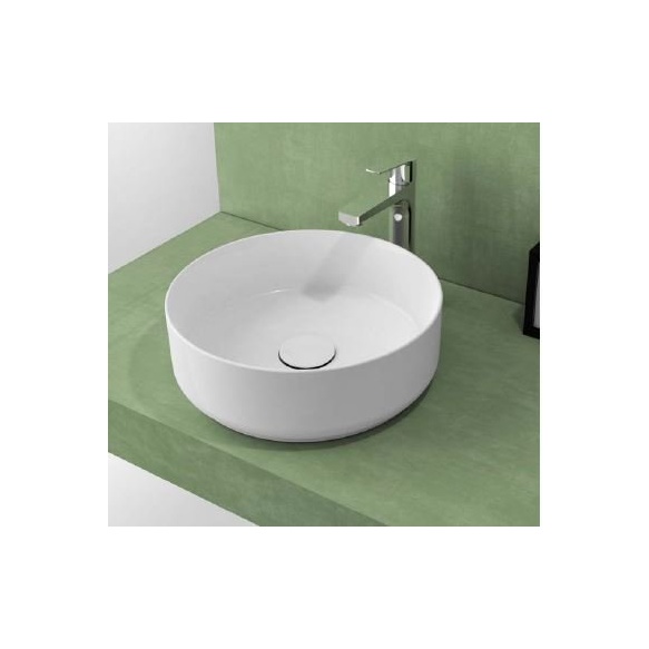 keraamiline valamu tööpinnale INFINITY ROUND , 36x12 cm, valge