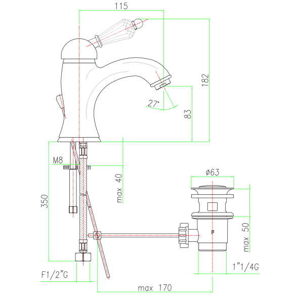 valamusegisti Kirke Crystal põhjaklapiga, kroom