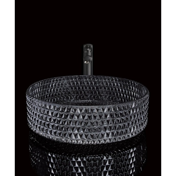 klaasist valamu Marague 40 cm, must