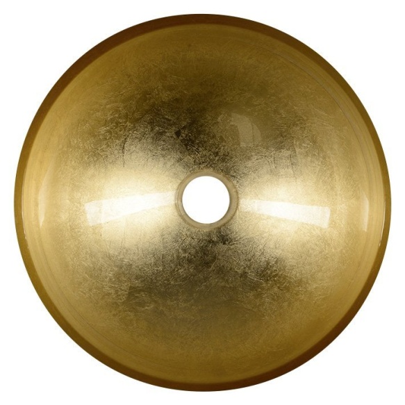 klaasist valamu MURANO 40x14cm, gold/black