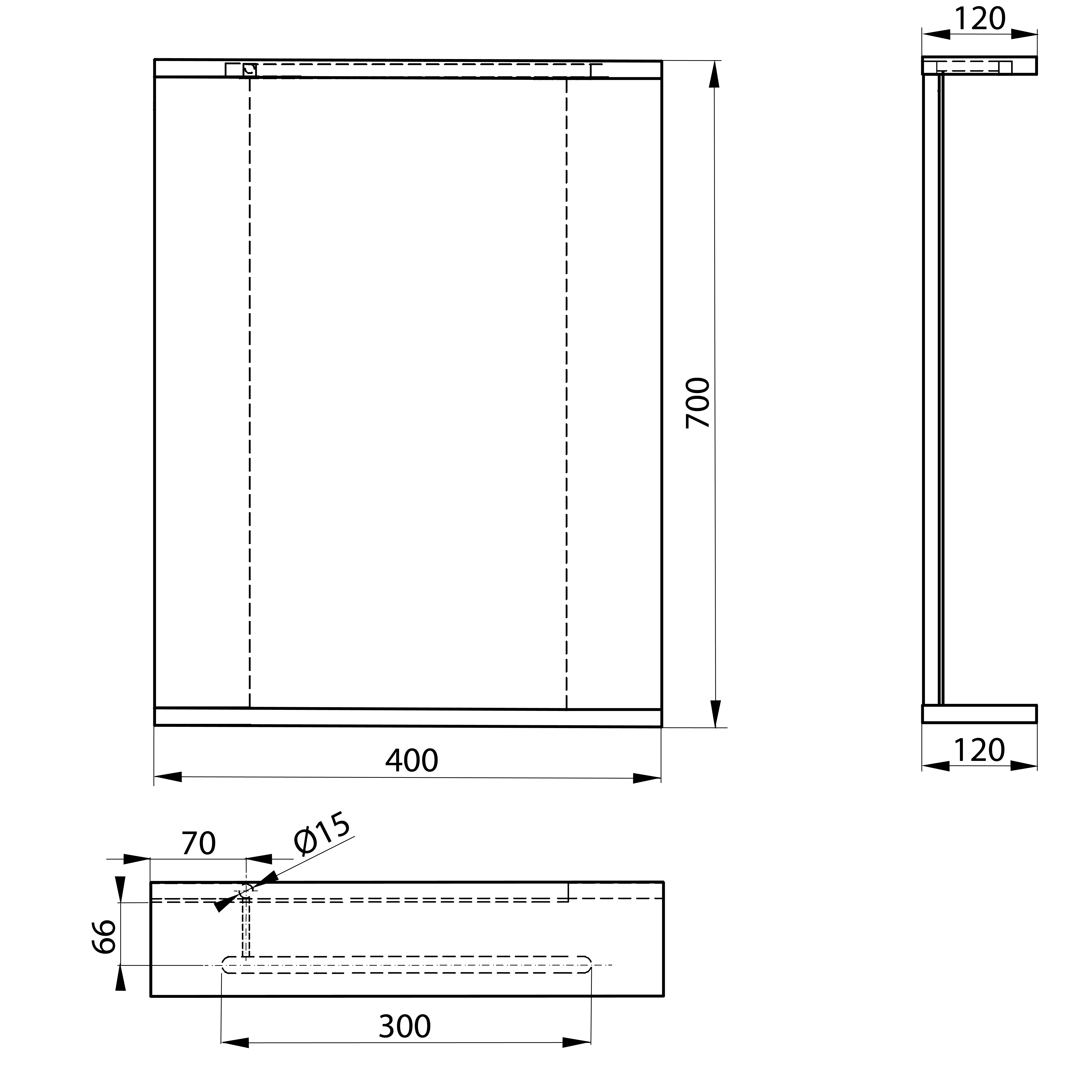 LED peegel Korin Strip 40x70x12