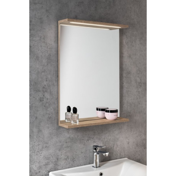 LED peegel Korin Strip 50x70x12, oak platin