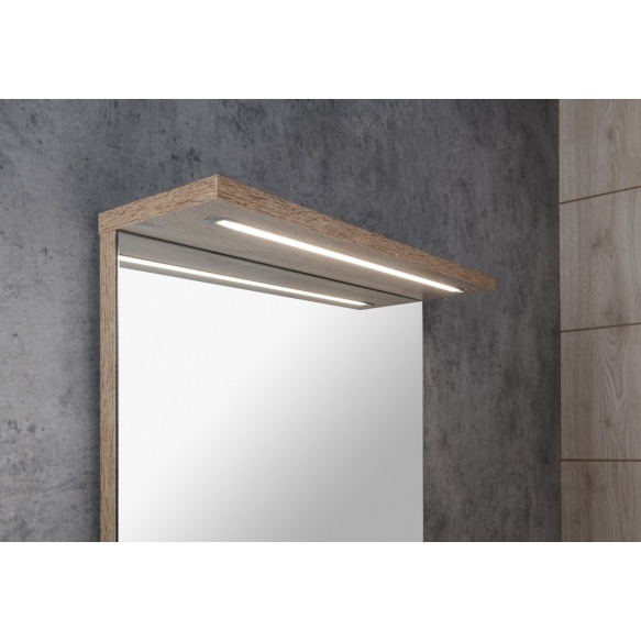 LED peegel Korin Strip 50x70x12, oak platin