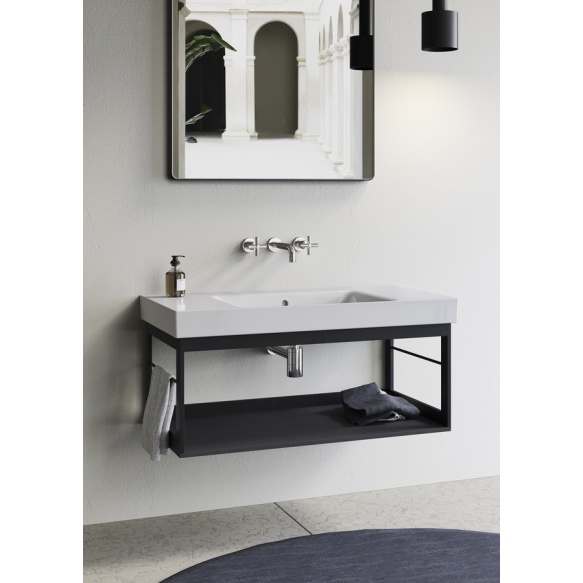 NUBES/NORM washbasin frame 100x50cm, black matt