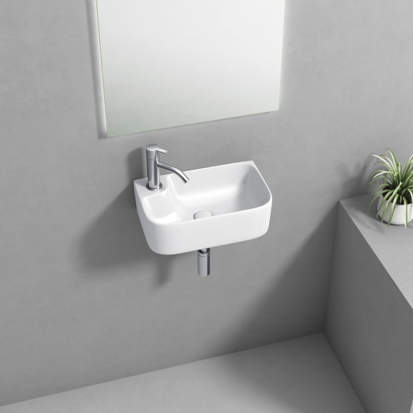 valamu BELLE 36x22cm,  valge