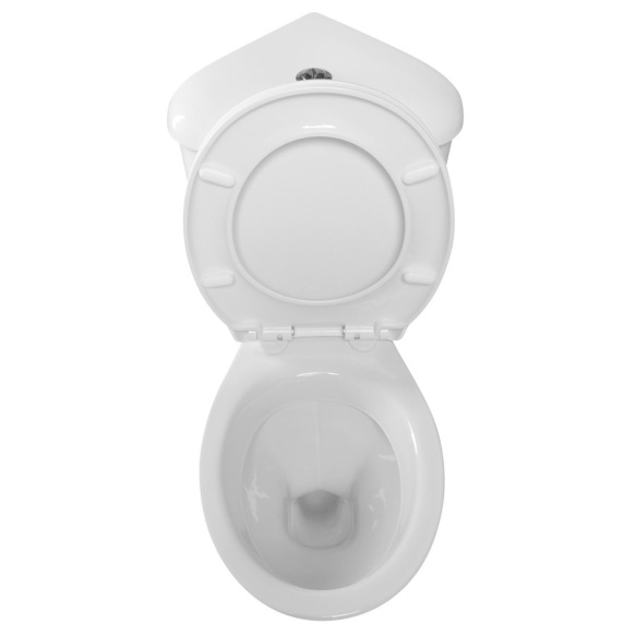 Nurga-WC CLIFTON, sisaldab loputusmehanismi, allavool