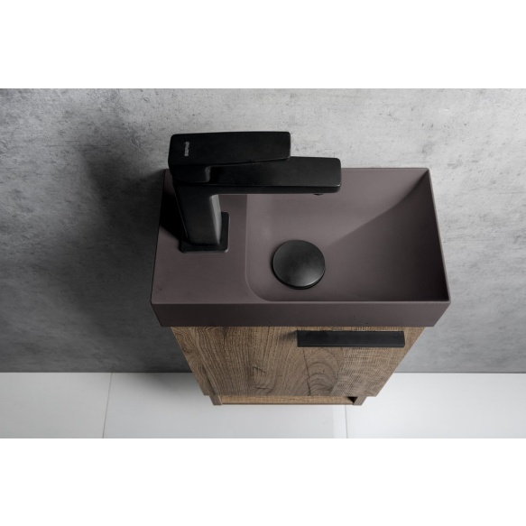 betoonist valamu PICCOLINO L 30.8x17 cm, dark brown