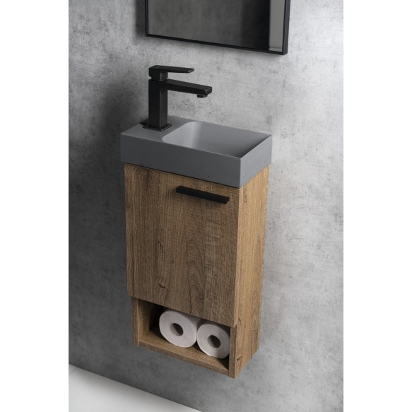 betoonist valamu PICCOLINO L 30.8x17 cm, dark grey