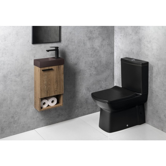 betoonist valamu PICCOLINO R 30.8x17 cm, dark brown