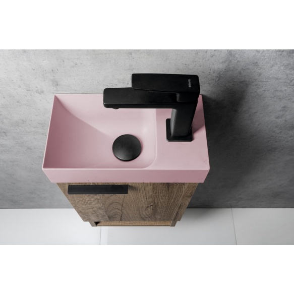 betoonist valamu PICCOLINO R 30.8x17 cm, dark pink