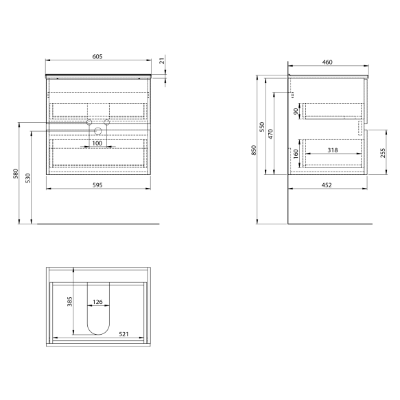 valamukapp PANEDA 59.5x55x45.2 cm, Oak emporio