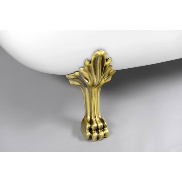 RETRO eraldiseisev vann 169x75x72cm pronks jalad, valge