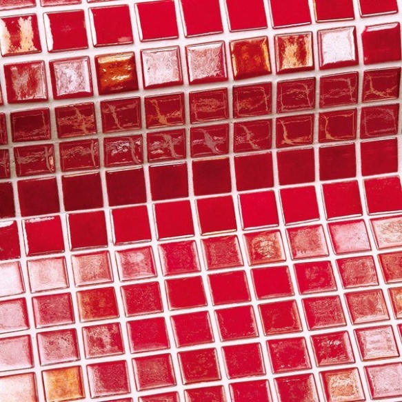 METAL RUBI size glass mosaic 2,5x2,5cm; 0,155m2