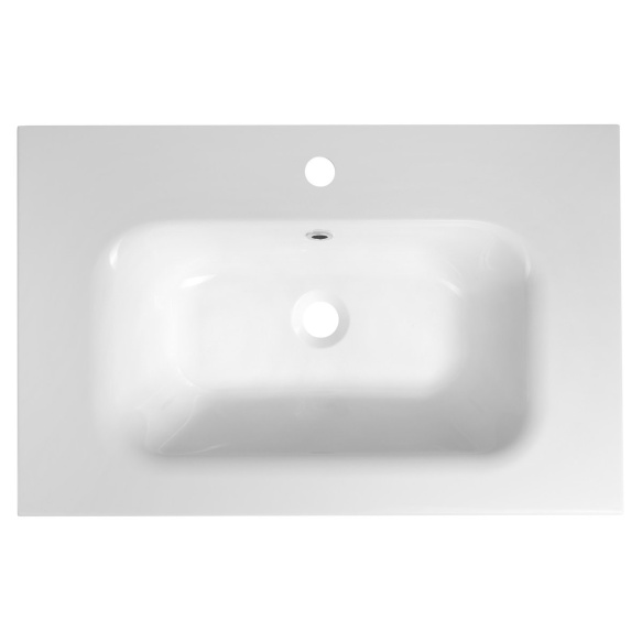 SIDRA Cast marble washbasin 71x46cm, white