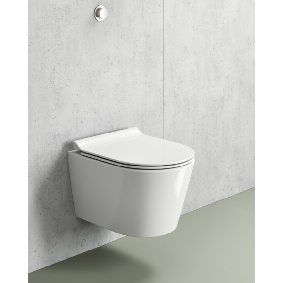 Seina WC KUBE X, Swirlflush, 46x35 cm, valge ExtraGlaze
