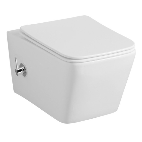 Seina WC PORTO, segisti ja bideega, Rimless, 36x52 cm, valge