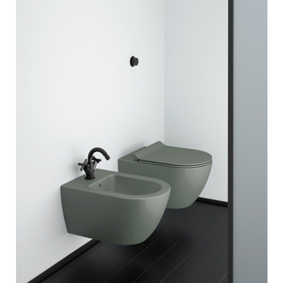 Seina WC PURA, Swirlflush, 55x36 cm, agave, seest glasuuriga, väljast matt