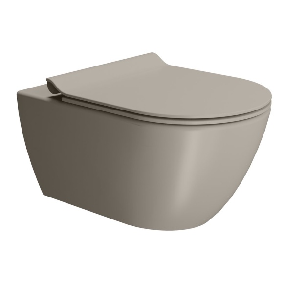 Seina WC PURA, Swirlflush, 55x36 cm, dove grey, seest glasuuriga, väljast matt