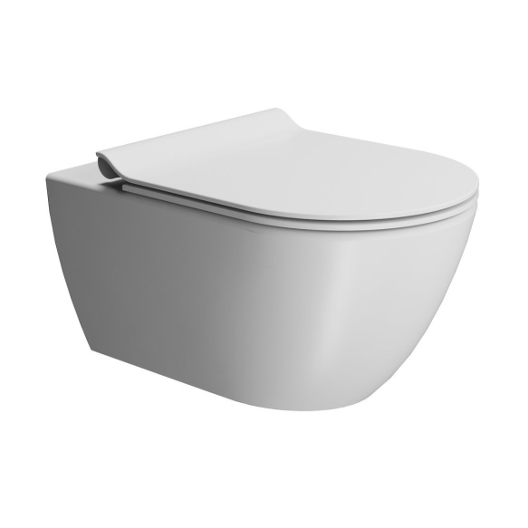 Seina WC PURA, Swirlflush, 55x36 cm, valge, seest glasuuriga, väljast matt