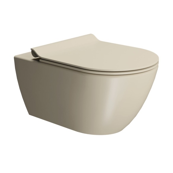 Seina WC PURA, Swirlflush, 55x36 cm, creta, seest glasuuriga, väljast matt