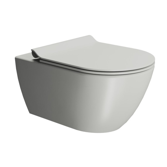 Seina WC PURA, Swirlflush, 55x36 cm, cenere, seest glasuuriga, väljast matt