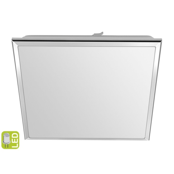 SILVER LED laevalgusti 10W, 230V, 28x28cm, külm valge, kroom