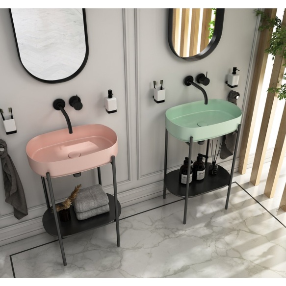 PUNO pedestal under the washbasin 400x820x360mm, black