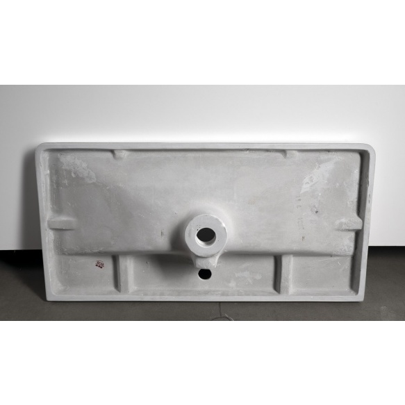 SEN furniture washbasin, cast marble, 81x40cm, white