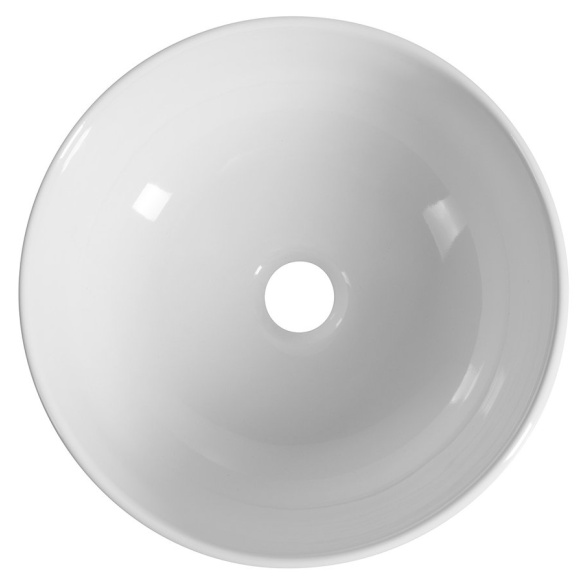 valamu tööpinnale EMMI  Ø 33 cm, valge