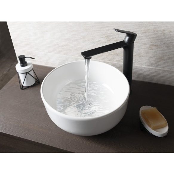 valamu tööpinnale EMMI  Ø 33 cm, valge
