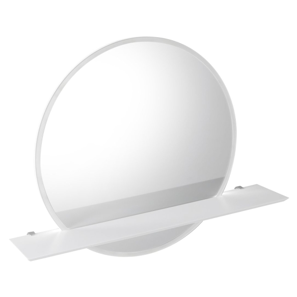 riiuliga LED taustvalgustusega peegel VISO, 80cm, valge matt