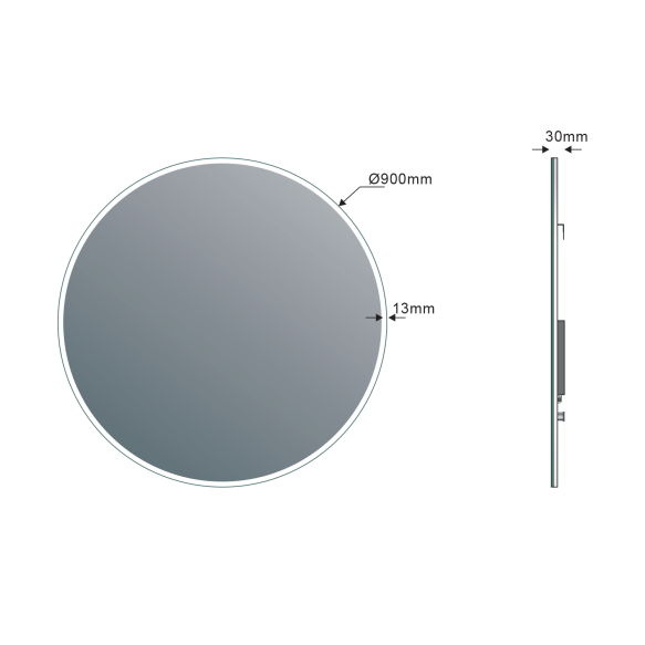 LED peegel Viso 90 cm