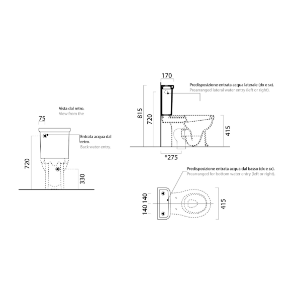 WC CLASSIC, taha/allavool, valge
