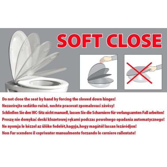 WC iste ADINA Soft Close, valge