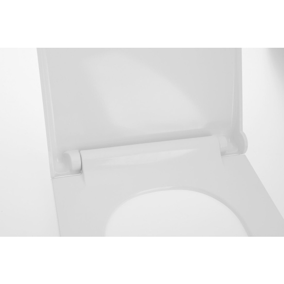 WC iste AVVA Slim Soft-close, valge/kroom