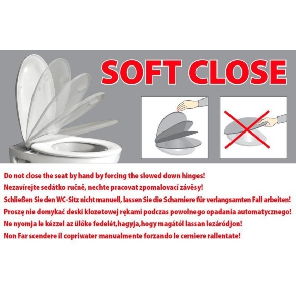 WC iste AVVA Slim Soft-close, valge/kroom