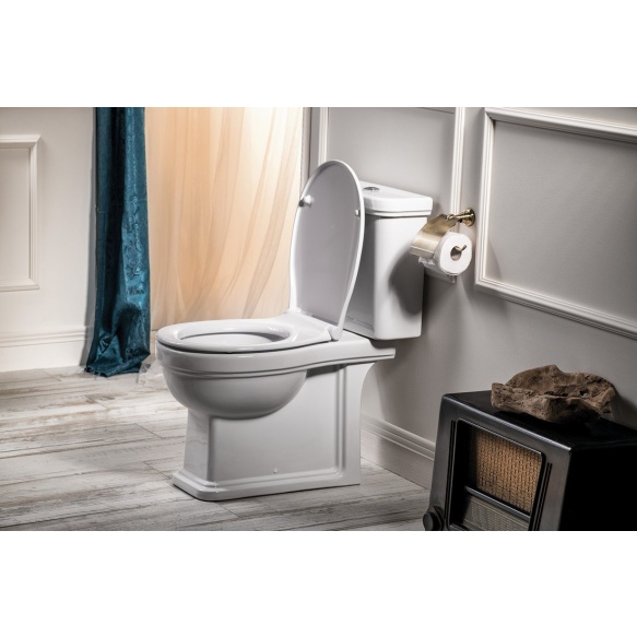 WC iste CLASSIC Soft Close, valge/kroom