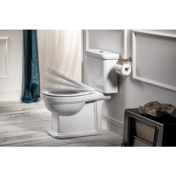 WC iste CLASSIC Soft Close, valge/kroom