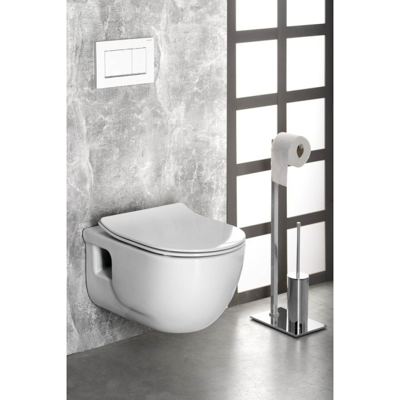 WC iste EDITA Soft Close SLIM, valge