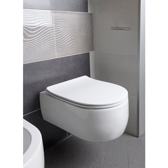 WC iste FLO SLIM Soft Close, valge