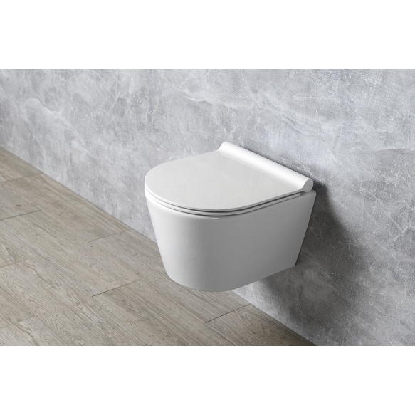 WC iste KUBE X, NORM Soft Close SLIM, duroplast/valge