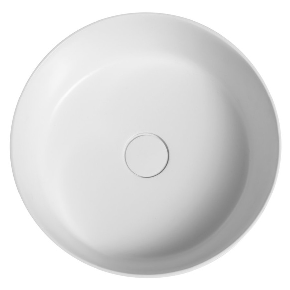 kivimassist valamu tööpinnale THIN diam 38 cm, agila/matt valge