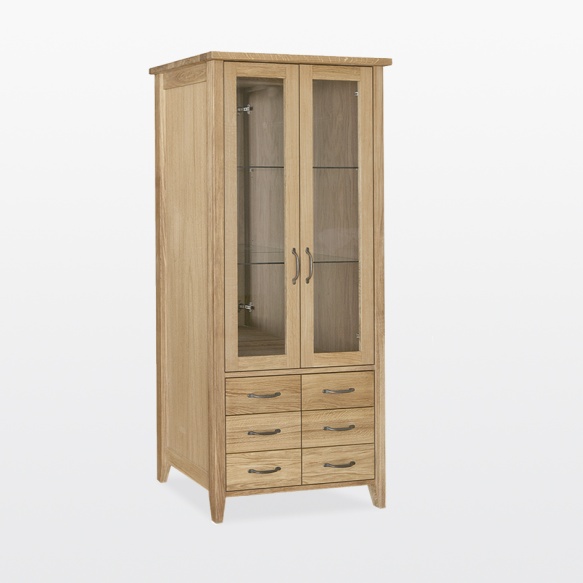 Bookcase Gl Doors 6 Drw Shelves Mirror Lights Deko Bookcase Gl Doors 6 Drw Shelves Mirror Lights